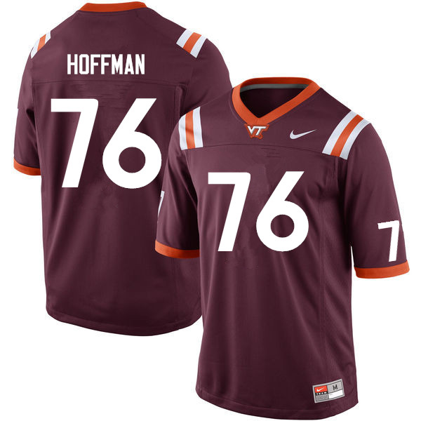 Men #76 Brock Hoffman Virginia Tech Hokies College Football Jerseys Sale-Maroon - Click Image to Close